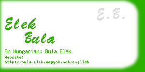 elek bula business card
